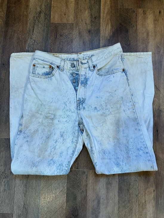 Levi's Denim - Levi's Light Blue Washed Straight Jeans - Button-Fly